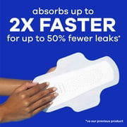 Always Infinity Feminine Pads, Size 5, Extra Heavy Overnight, Wings, Unscented, 30 Count