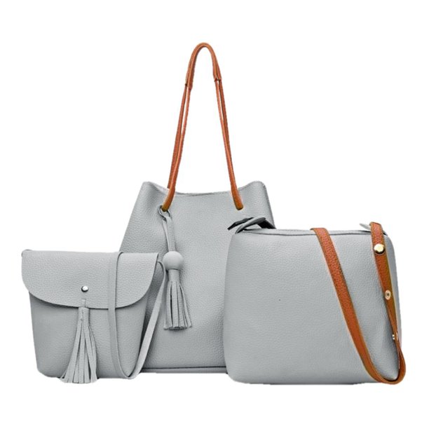 Bolso grande , bolso de hombro, pochette, bolso para tarjetas - Gris claro talla única Sunnimix Bolso de hombro