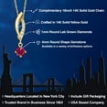 thumbnail image 2 of Gem Stone King 0.28 Ct Red Created Ruby G/H Lab Grown Diamond 14K Yellow Gold Pendant with Chain, 2 of 6