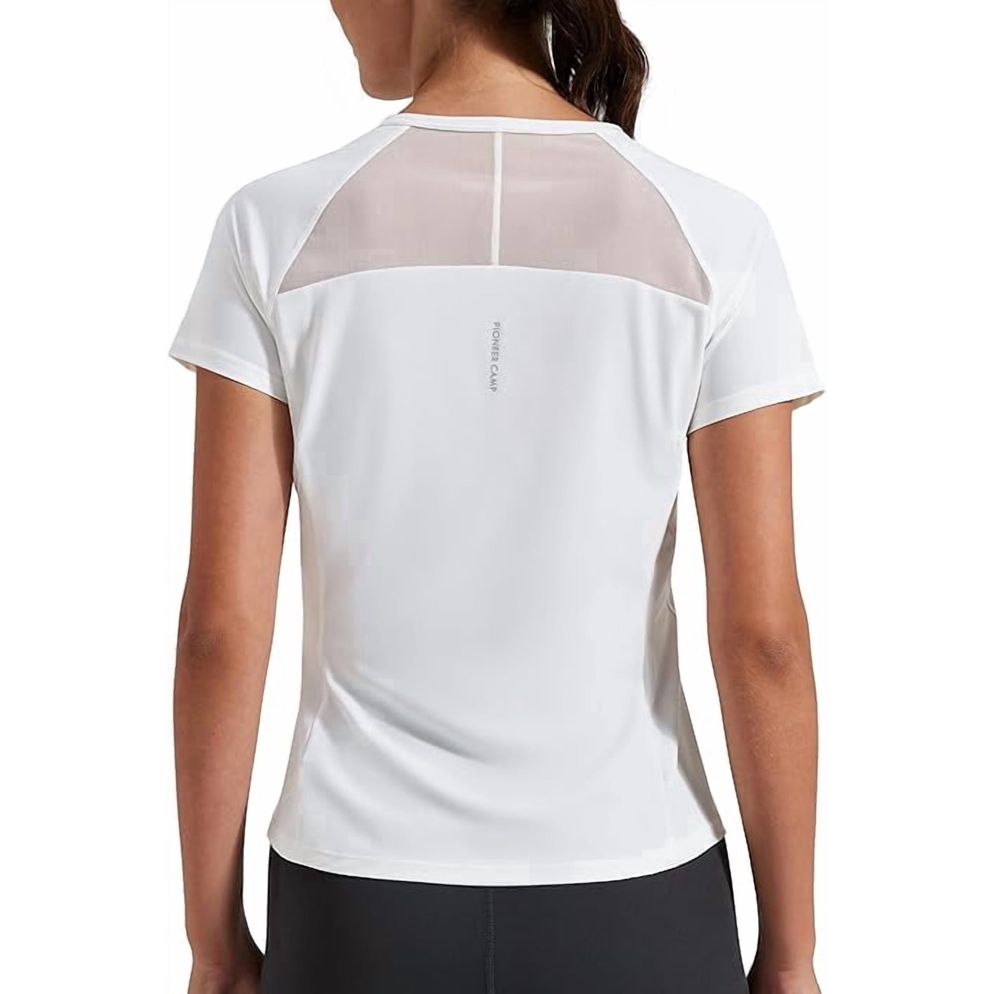 Pioneer Camp Women s Mesh Back Workout Top Short Sleeve Moisture Wicking