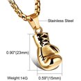 thumbnail image 4 of Pendentif Chaîne Gant de Boxe Punk en Acier Inoxydable pour Hommes et Femmes, Doré (Femmes), 4 of 4