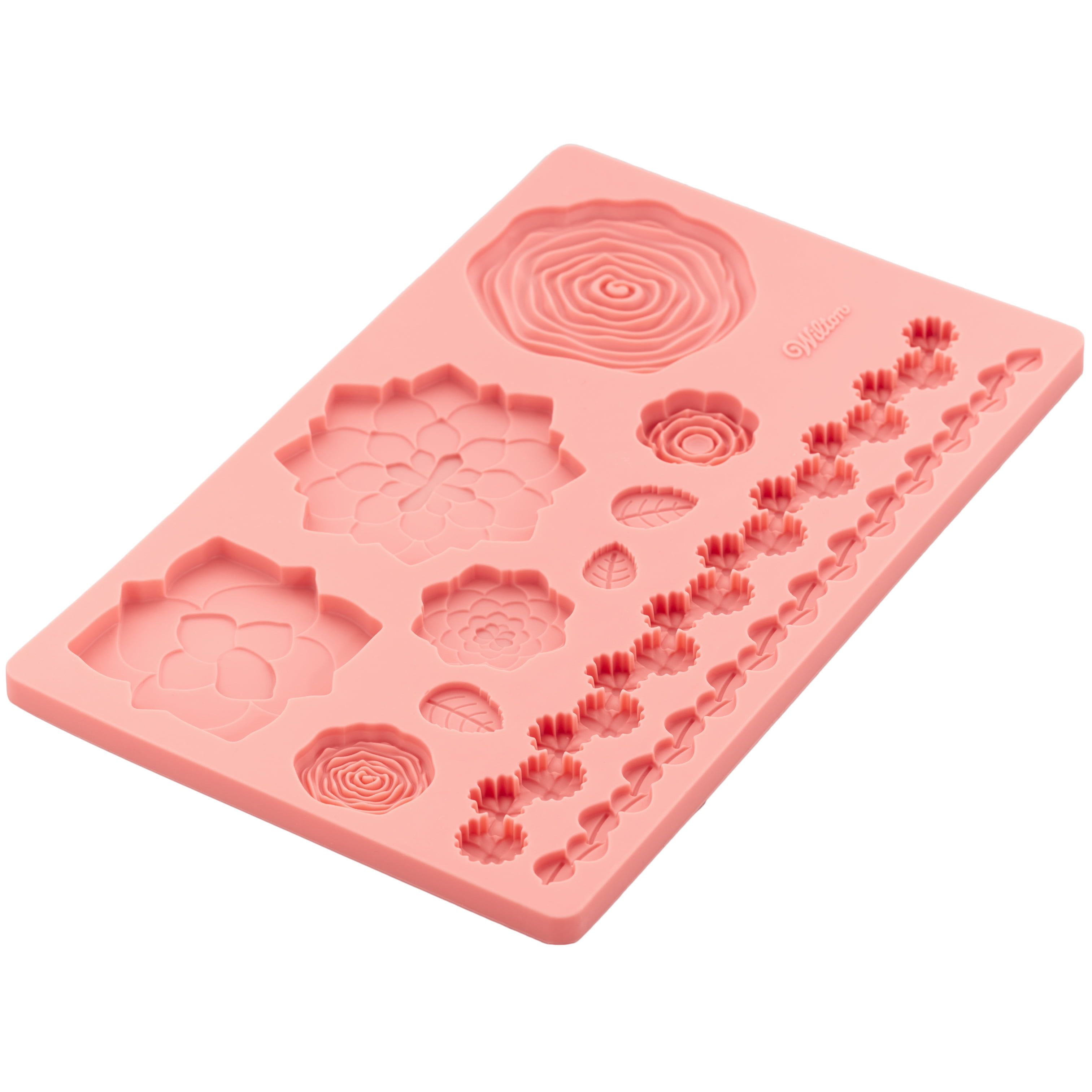 Wilton Flower and Leaf Fondant and Gum Paste Silicone Mold, 11-Cavity