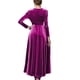 thumbnail image 1 of Vestido Largo De Manga Larga Con Cuello En V, Vestido Largo De Fiesta Cómodo Y Encantador, Fluido Para Citas Para Cumpleaños Para Dama YLSHRF Otros, 1 of 6
