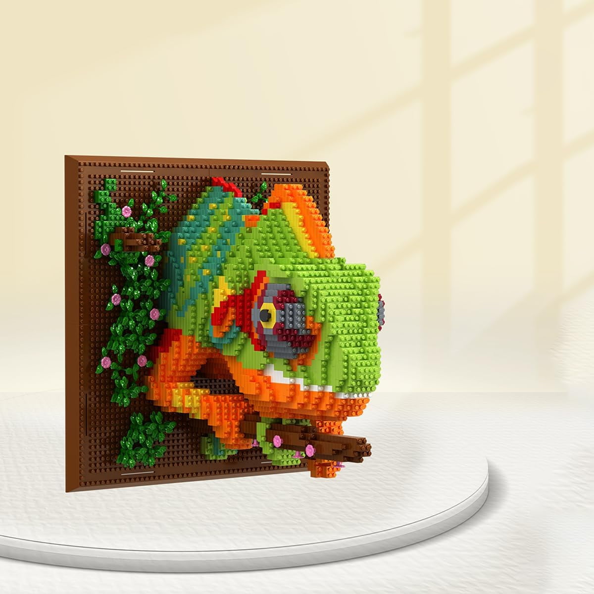 Building Blocks Set Wall Art Chameleon,(2688 Pieces) Toys Gifts for Kid and Adult