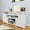 White, variant on Uforic 70'' Farmhouse TV Console with 2 Shelves, Suitable for up to 80-inch TVs, Gray