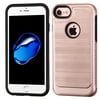 Cell Phone Case for Apple iPhone 7 - Rose Gold/Black Brushed, Allows access to all buttons and ports By Asmyna