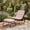 Pink Corduroy, variant on Modern Patio Lounge Chair with Ottoman, Comfy Sling Recliner Chair with Puffy Cushion and Foot Stool for Indoor Outdoor Living Room