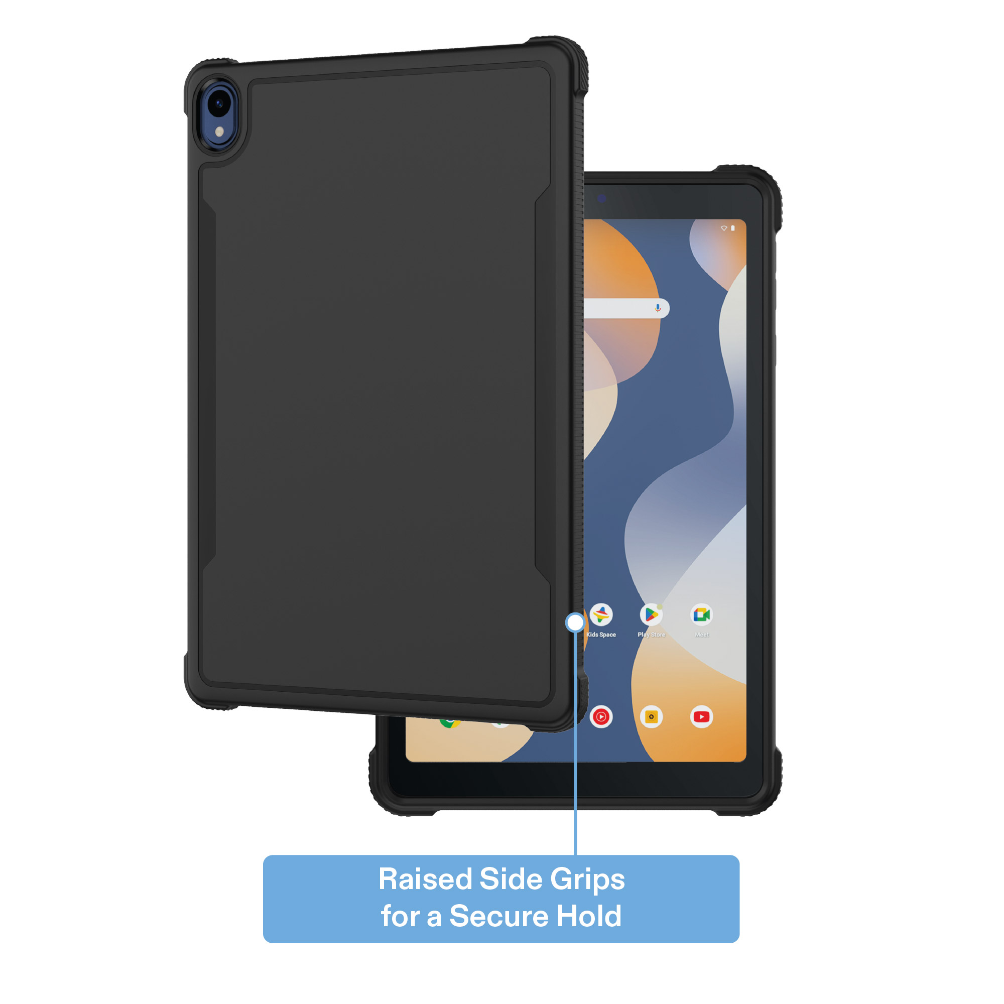 onn Protective Grip Tablet Case for onn 10.1" Tablet (2024 Model) - Black