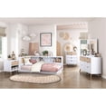 thumbnail image 5 of Pemberly Row Wood Twin Bookcase Bed in 2-Tone Finish (White and Natural), 5 of 13