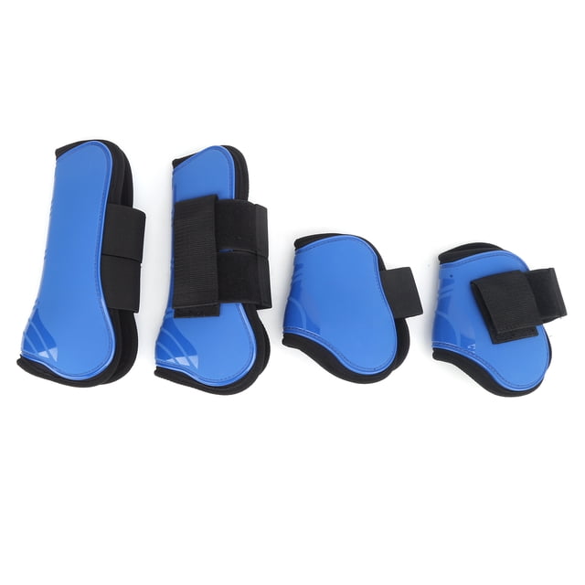 PU Shell Horse Tendon Boots, Horse Leg Protector Horse Hoof Protective Boots For Jumping Protection For Riding Shock Absorbing Blue