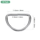 thumbnail image 3 of Uxcell 10-Pack Hebillas en D, Hebillas metálicas en D no soldadas de 1-1/2 pulgadas para bolsos/delantales/cinturones/collares para mascotas, Hardware de anillo en D semicircular [Plateado], 3 of 6