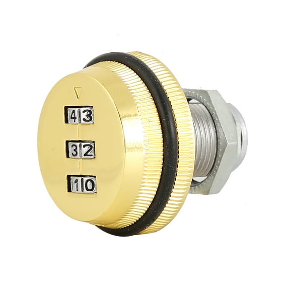 Password Mailbox Cabinet Lock Password Lock, 3-Digit 3-Digit Password Lock, For Mail Box Factory Home Locker Wooden Cabinet Staff Cabinet Gold 20mm/0.79in