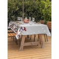 thumbnail image 2 of Outdoor Tablecloth with Umbrella Hole and Zipper, Grey Christmas Rectangle Table Cloth 60x84 Inch Waterproof Tablecloth, Winter Snowman Cat Squirrel Xmas Tree Picnic Table Cover for Patio Camping, 2 of 7