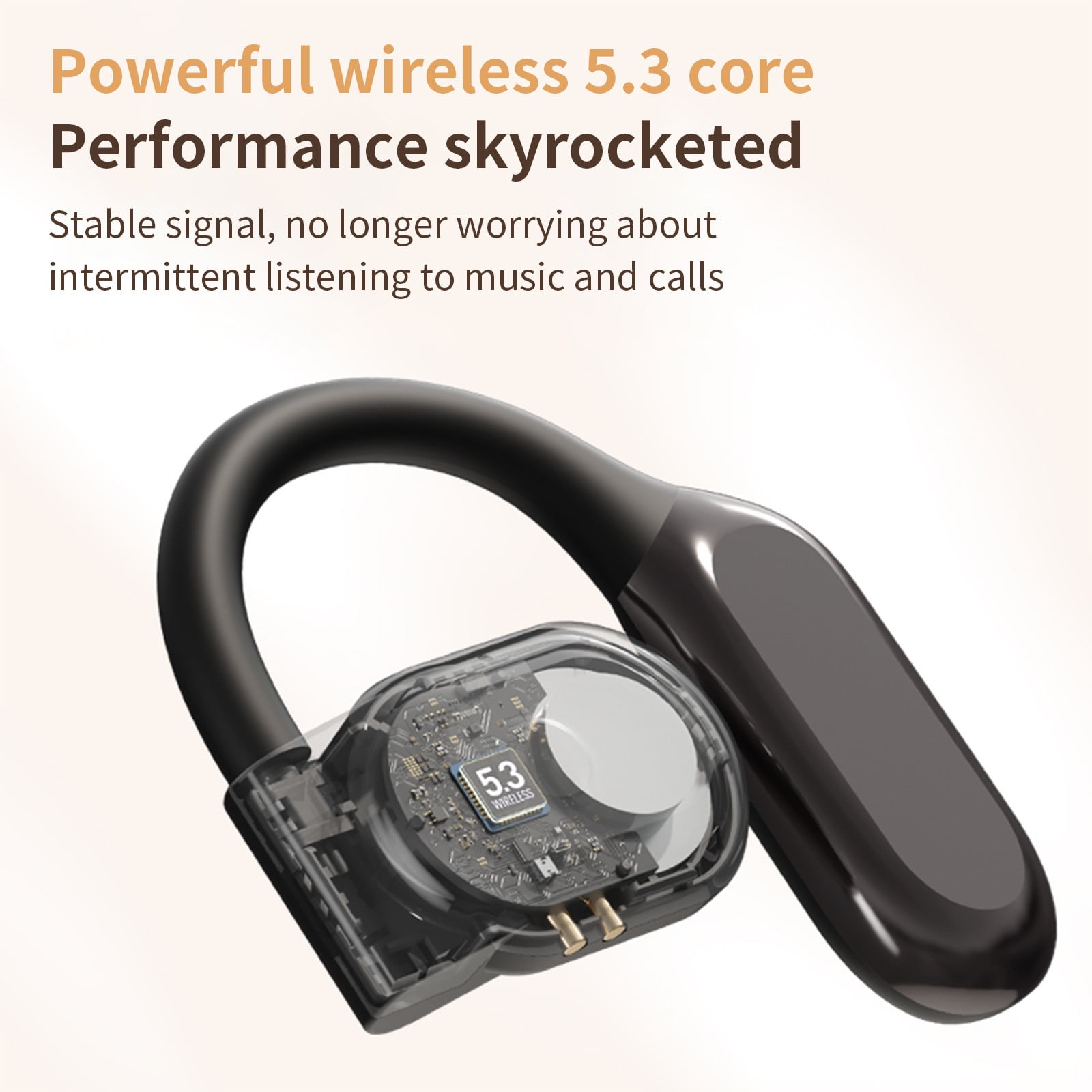 HOMBOTI Translating Earbuds, Language Translator Earbuds,Device 144 Languagesin Real Time,Over-Ear Headphones,Wireless Bluetooth - Black
