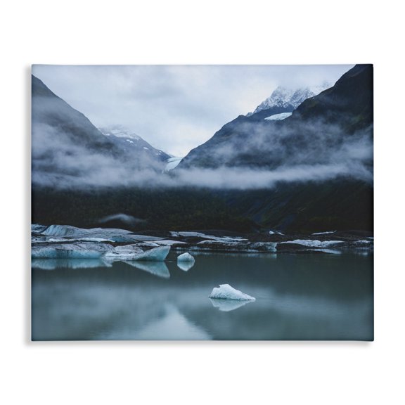 Stupell Industries Farmhouse Foggy Icebergs on Lake Canvas Art, 30 x 24, by Daniel Sproul