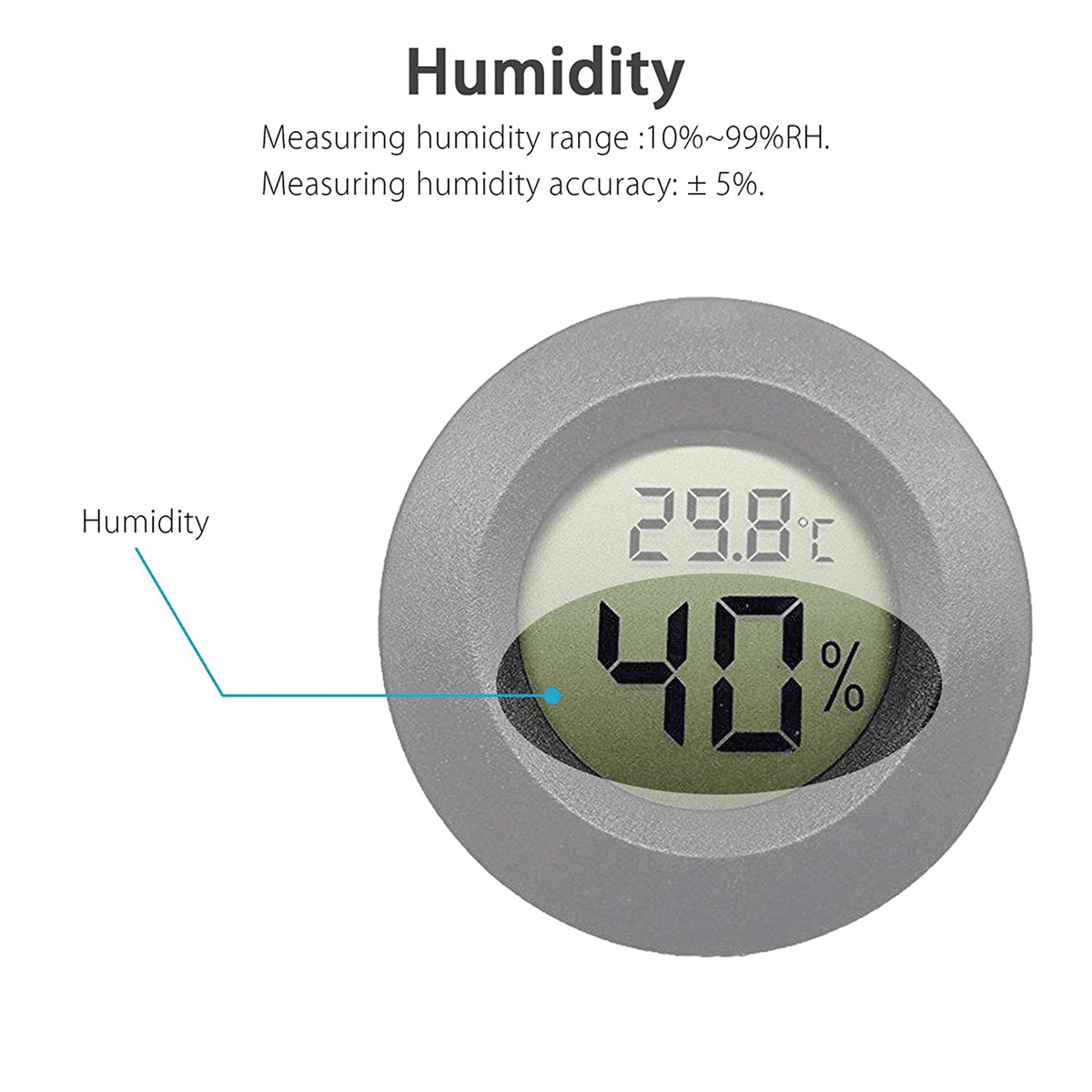 25-Pack Hygrometer Thermometer Digital LCD Monitor Humidity Meter Gauge for Humidifiers Dehumidifiers