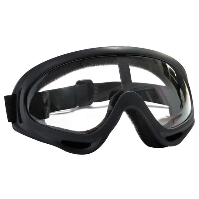 Gafas protectoras de seguridad para hombres y mujeres, antivaho, antigotas, a prueba de polvo, transparentes, para montar a caballo, senderismo al aire libre (negras)