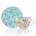 thumbnail image 1 of Set de taza de té y platillo Hello Kitty Sanrio Floral Bone China, 1 of 8