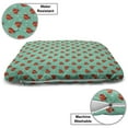 thumbnail image 3 of Modern Pet Bed, Ladybugs with Little Star Motifs Spring Nature Pattern on Blue Background, Chew Resistant Pad for Dogs and Cats Cushion with Removable Cover, 24" x 39", Teal Red Black, by Ambesonne, 3 of 4