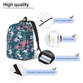 thumbnail image 5 of Naloa Canvas Backpack for Men Women Lilies Flowers Print Rucksack Casual Travel Daypack Large and Small Durable College Tote Satchel Bookbag for Teens, 5 of 8