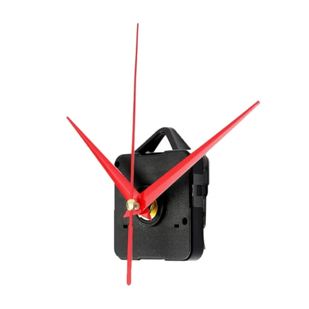 Mecanismo de movimiento de reloj de pared de cuarzo DIY con manecillas de reloj, funciona con pilas, para rojo