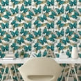 thumbnail image 2 of Ambesonne Butterfly Pattern Peel & Stick Wallpaper for Home, Watercolor Boho, 13"x36", Teal Cocoa and Khaki, 2 of 5