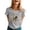 Grey, variant on Cute Honeybee Graphic T Shirts Round Neck Soft Comfort Fit Short Sleeve Tee Shirts for the Love of the Bees Fashion Letter Printed Summer Ladies Tops Blue S