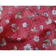 thumbnail image 4 of oneOone Silk Tabby Fabric Check|Watercolor Leaves & Flower Floral Print Fabric BTY 42 Inch Wide, 4 of 4
