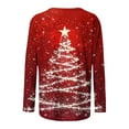 thumbnail image 5 of HOMBOM Plus Size Tops for Women Christmas Red Outfits Graphic Long Sleeve Santa Crewneck Xmas Ladies Blouse, 5 of 9