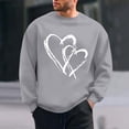 thumbnail image 3 of JMYHOAM Hoodies pour Hommes Imprimé Décontracté Manches Longues Col Rond Base Chandail à Capuchon Manches Longues Col Rond Haut/chemise, 3 of 6