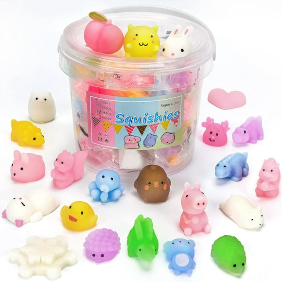 24 st Party för barn Mochi Toy Reliever ångest förvaringslåda