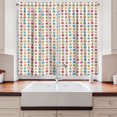 thumbnail image 2 of Ambesonne Game Kitchen Curtains, Toy Animals with Balls Art, 55"x39", Mustard Sea Blue and Green, 2 of 3