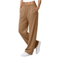 thumbnail image 2 of Women's Wide Leg Sweatpants High Waisted Baggy Lounge Pants with Pockets Soft Oversized Joggers, M, 2 of 7