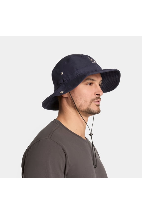 Cooling UPF Bucket Hat - Unisex Sun Hat for Hiking, Golfing & Fishing - Sweat & Water Activated Technology - Navy