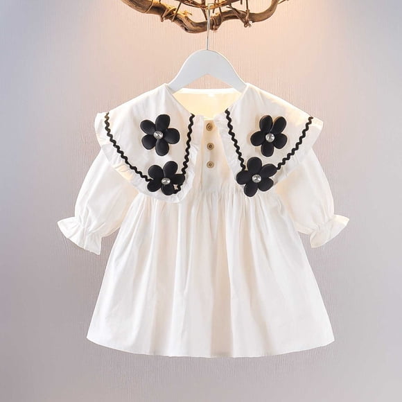 Robes d'Été pour Filles Robe Trapèze Mignonne Robe d'Été pour Filles Robes pour Adolescentes 0-6 Mois