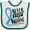 White and Green, variant on Inktastic Never Stop Fighting Suicide Prevention Awareness Ribbon Boys or Girls Baby Bib