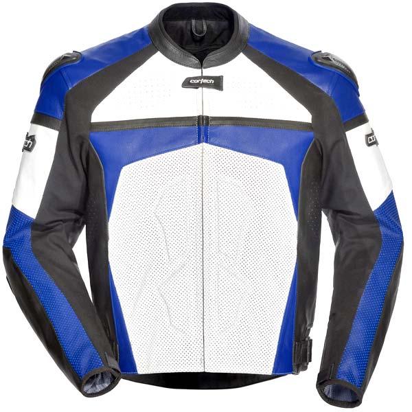 Cortech Adrenaline Jacket White/Blue Lg 