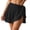 Black, variant on Women's Tiered Lace Up Mini Skirt Beach Wrap Cover Up Swimwear Bikini Bottoms High Waisted Swim Skirts White