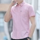 thumbnail image 4 of Camisa y blusa de manga corta para hombre, de negocios, a rayas, con bolsillo, moda masculina, 2024, cuello informal, ropa asiática de lujo con botones, 4 of 4