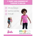 thumbnail image 3 of Conjunto de ropa de Barbie para niñas pequeñas, camiseta y leggings 4T, 3 of 7