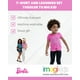 thumbnail image 3 of Conjunto de camiseta y leggings para niñas pequeñas de Barbie, color rosa y negro, 3 of 7