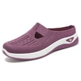 thumbnail image 4 of YHAJDS Women's Slip On Sandals Closed Toe Half Slip Breathable Mesh Soft Sole Indoor Outdoor Home Daily, 4 of 10
