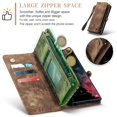 thumbnail image 3 of Samsung Galaxy S21 Ultra Case, Dteck Heavy Duty Zipper Purse 2 in 1 Leather Folio Magnetic Wallet Credit Card Slot Shock Protection Removable Phone Cover for Samsung Galaxy S21 ultra 6.8", Deep Brown, 3 of 6