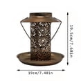 thumbnail image 3 of Solar Powered Hanging Bird Feeder With Light, Openwork Decor For Outdoor Garden Yard, 1-Pack Bird Feeding Station, 3 of 6