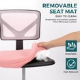 thumbnail image 4 of Silla DUMOS Pequeña de Oficina Ergonómica sin Brazos con Respaldo de Malla Rosa, 4 of 8