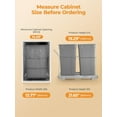 thumbnail image 5 of FOHERE Pull Out Trash Can Under Cabinet, 35 QT Double Under Sink Trash Can Waste Container with with Chrome Wire Bottom Mount and Handle, Heavy Duty Garbage Recycling Bin for Kitchen Cabinet, Sink, 5 of 8