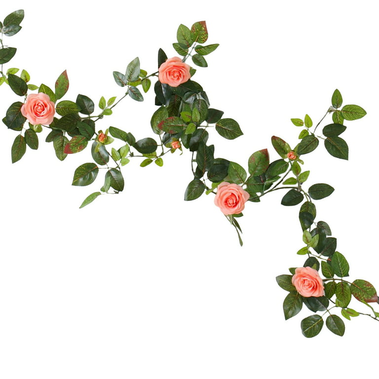 Artificial Rose Vines Hanging rose Vine Photography Prop Artificial Floral  Garland for Backdrop Baby Shower Wedding Home Wall Decor Pink