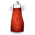 thumbnail image 3 of Mandala Apron, Ottoman Motifs Style Framework Design Floral Leaves, Unisex Kitchen Bib with Adjustable Neck for Cooking Gardening, Adult Size, Burgundy Vermilion, by Ambesonne, 3 of 4