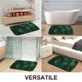 thumbnail image 5 of 1pc Green Leaves with Gold Edges Absorbent Non-Slip Bathroom Thickened Flannel Rug Decor,Soft,Quick Drying,Suitable For Indoor/outdoor Use,Bathrooms,Bedrooms,Kitchens,Terrace,Laundry Rooms,16"x24", 5 of 9