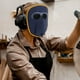 thumbnail image 3 of Casco de soldadura con gafas y correa ajustable, capucha de piel de vaca para soldar, equipo de protección para amolar, máscara facial de trabajo para hombres y mujeres, 3 of 7